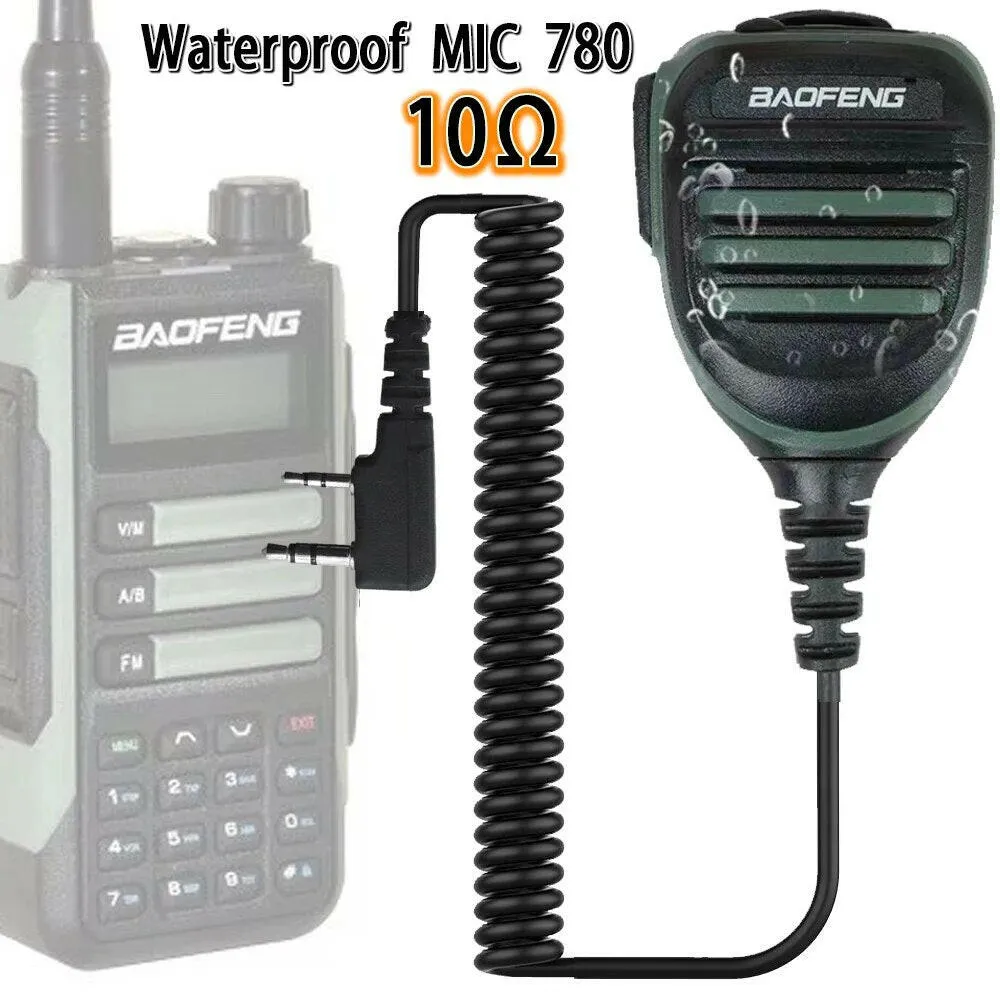 2023 Baofeng Walkie Talkie Speaker Microphone PTT Mic For Baofeng UV5R BF-888S UV-10R UV 16 Pro Two Way Radio2 Pin Waterproof