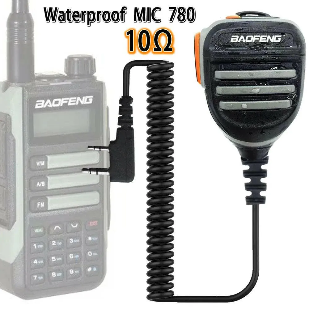 2023 Baofeng Walkie Talkie Speaker Microphone PTT Mic For Baofeng UV5R BF-888S UV-10R UV 16 Pro Two Way Radio2 Pin Waterproof