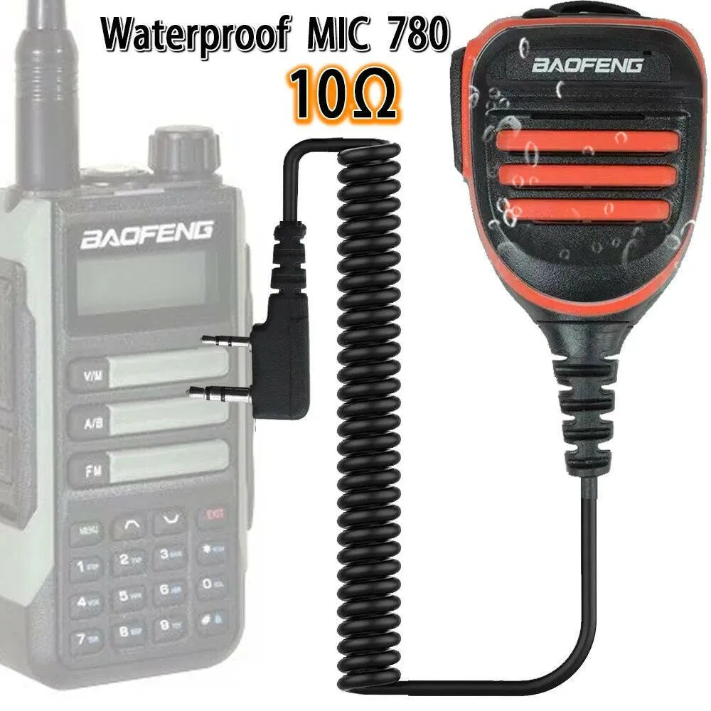 2023 Baofeng Walkie Talkie Speaker Microphone PTT Mic For Baofeng UV5R BF-888S UV-10R UV 16 Pro Two Way Radio2 Pin Waterproof