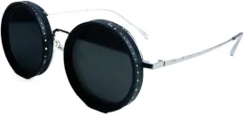 Adjustable Tint Sunglasses Round Polarized with Built-in ND Filter, 1-9 Gears Manual Tint Control for Men