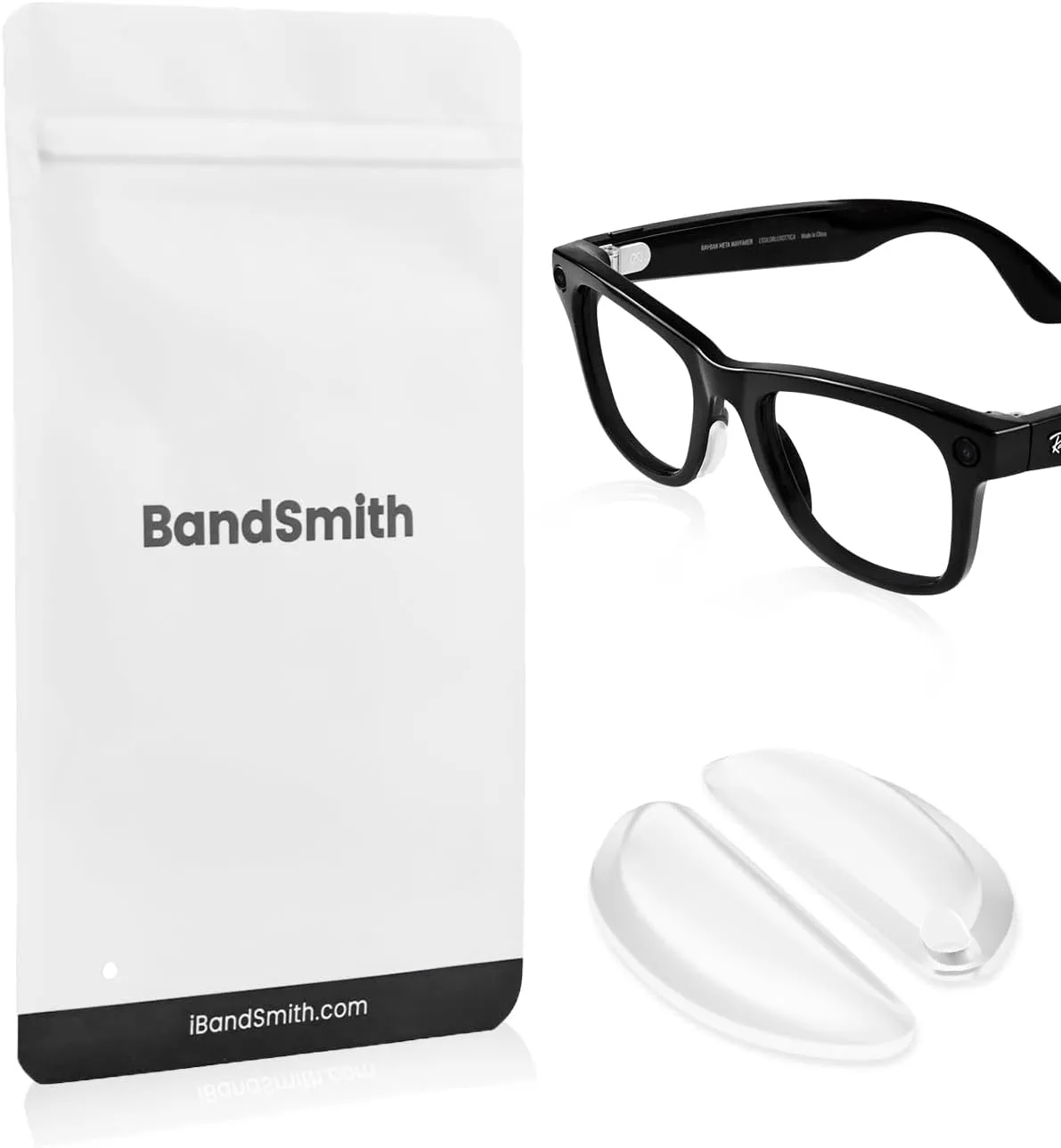 Compatible with Ray-Ban Meta Wayfarer Eyeglass Nose Pad, 8 Pairs Soft Silicone Nose Pads, Anti Slip Replacement Nose Pads