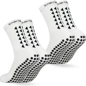 Gain The Edge Soccer Grip Socks - Set - White