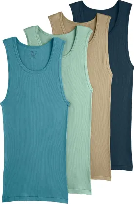Jockey Men's Undershirt 100% Cotton A-Shirt Tank - 4 Pack