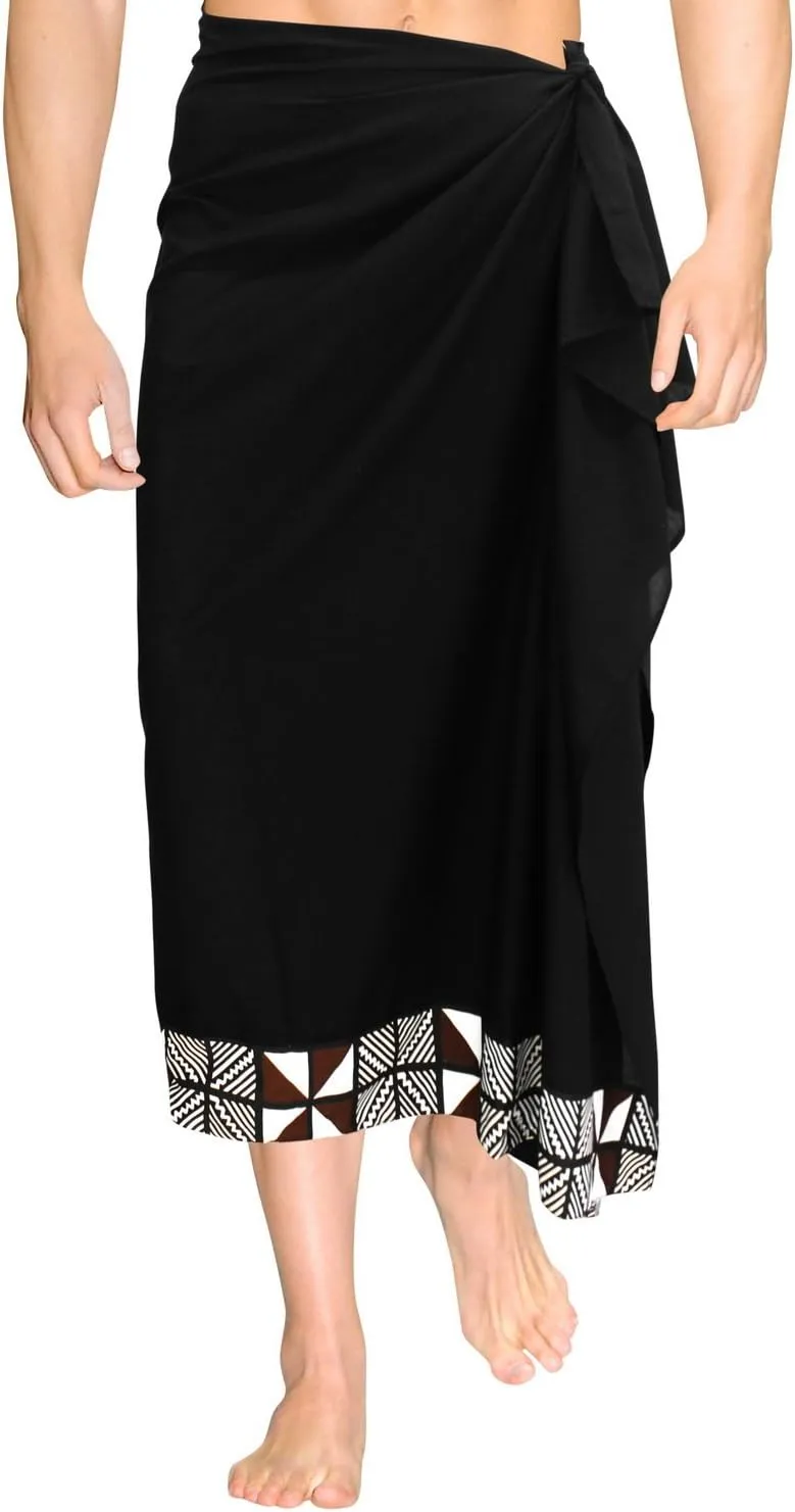 LA LEELA Men's Swimwear Cover Up Summer Pareo Sarong