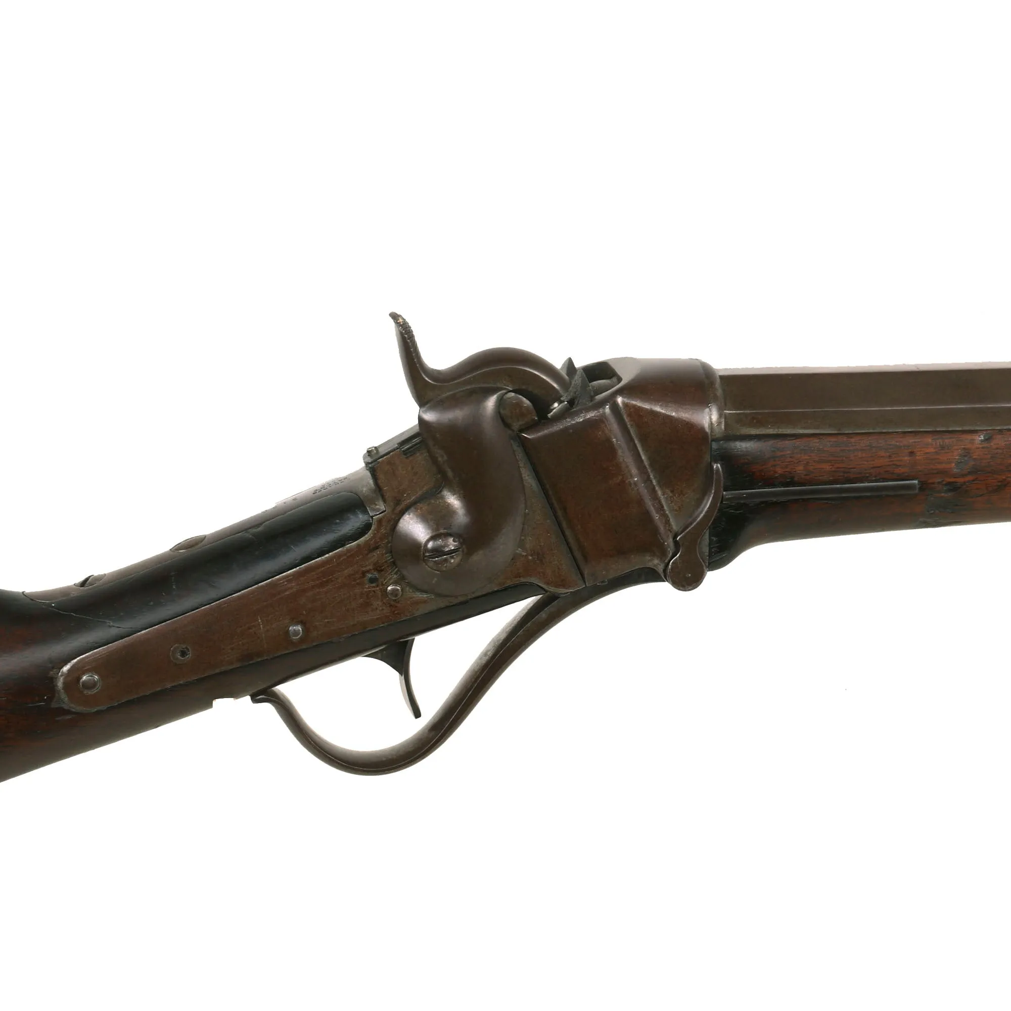 Original Rare U.S. Sharps Slant Breech Model 1852 Sporting Rifle with Heavy .40cal Octagon Barrel Serial 3190 - Only ≈600 Made