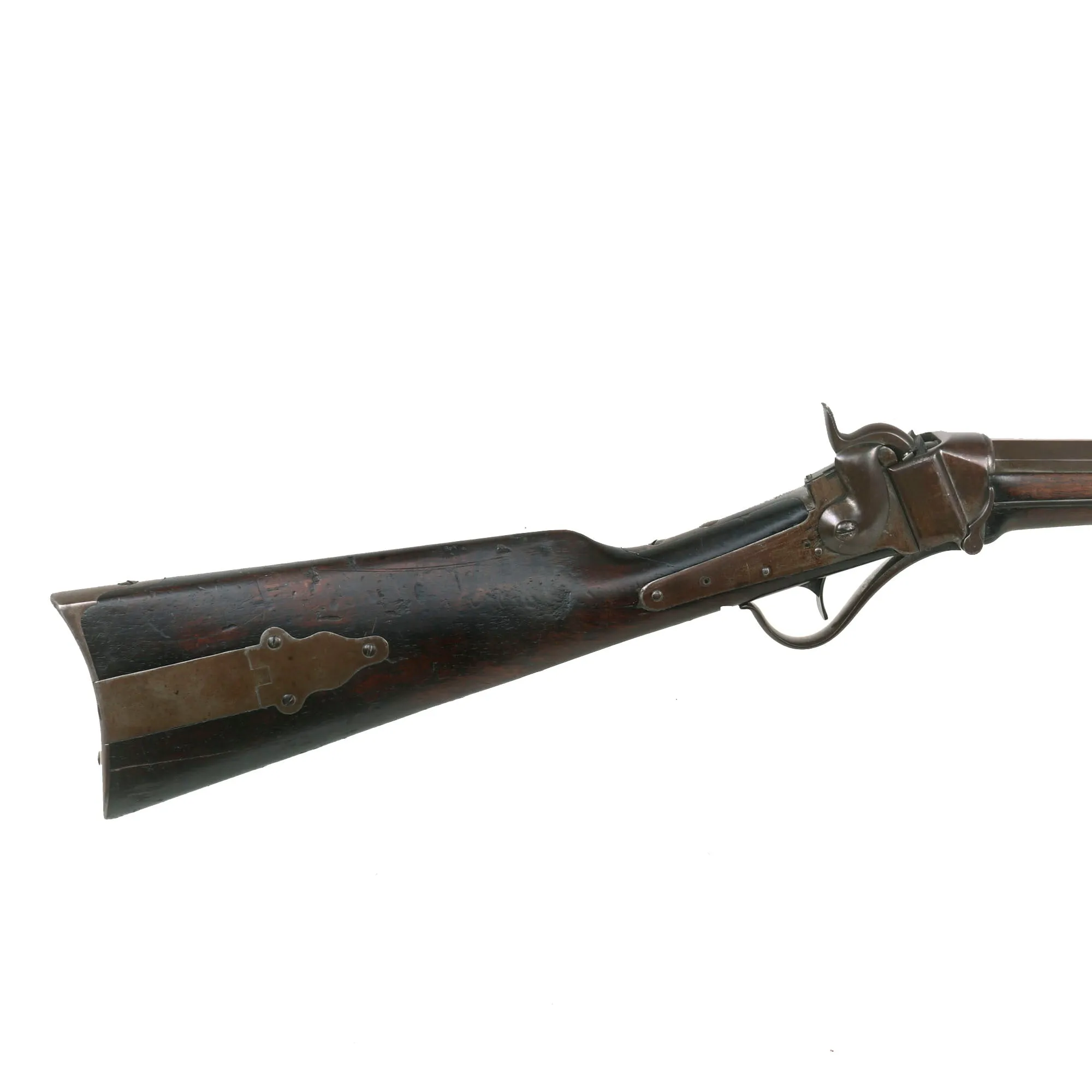Original Rare U.S. Sharps Slant Breech Model 1852 Sporting Rifle with Heavy .40cal Octagon Barrel Serial 3190 - Only ≈600 Made