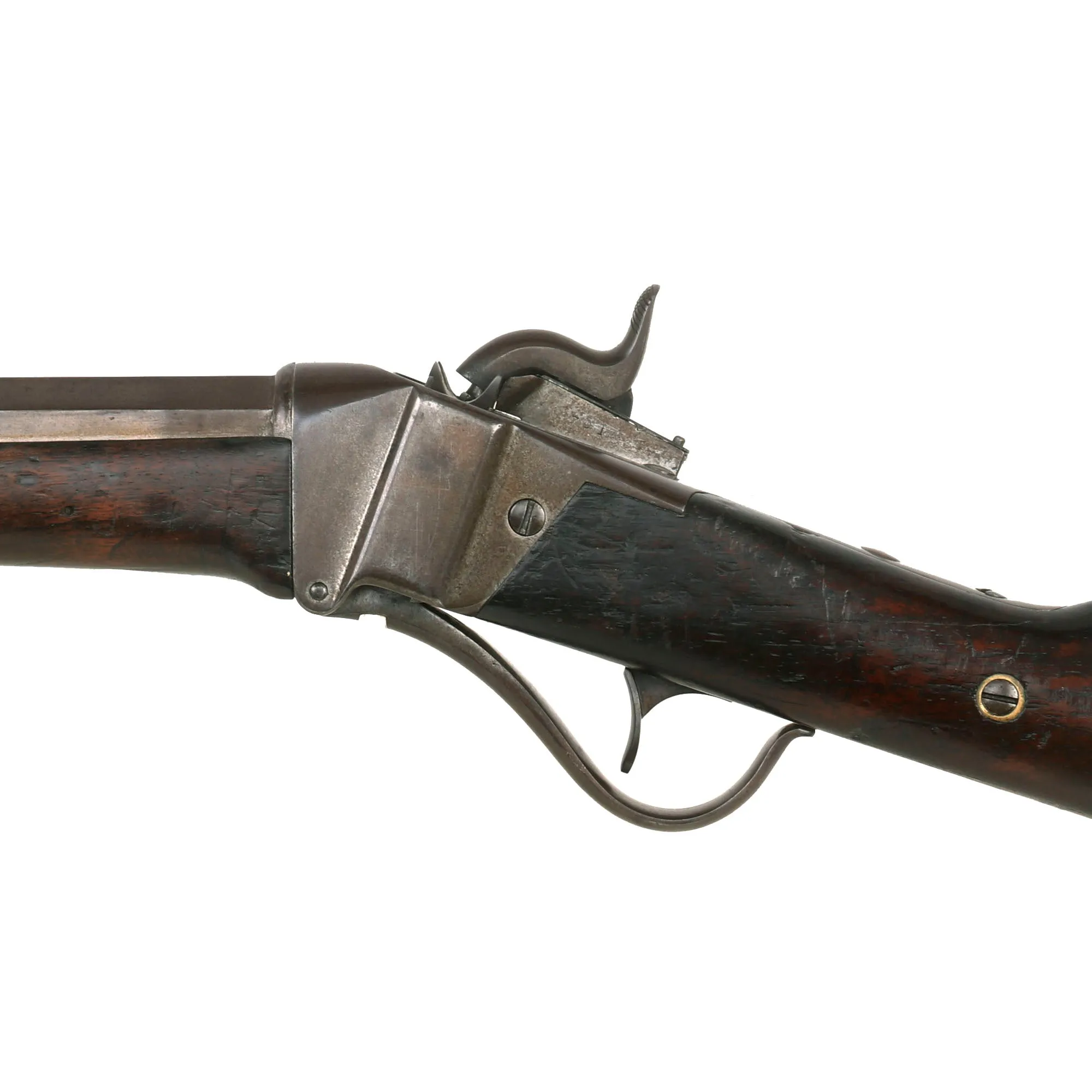 Original Rare U.S. Sharps Slant Breech Model 1852 Sporting Rifle with Heavy .40cal Octagon Barrel Serial 3190 - Only ≈600 Made