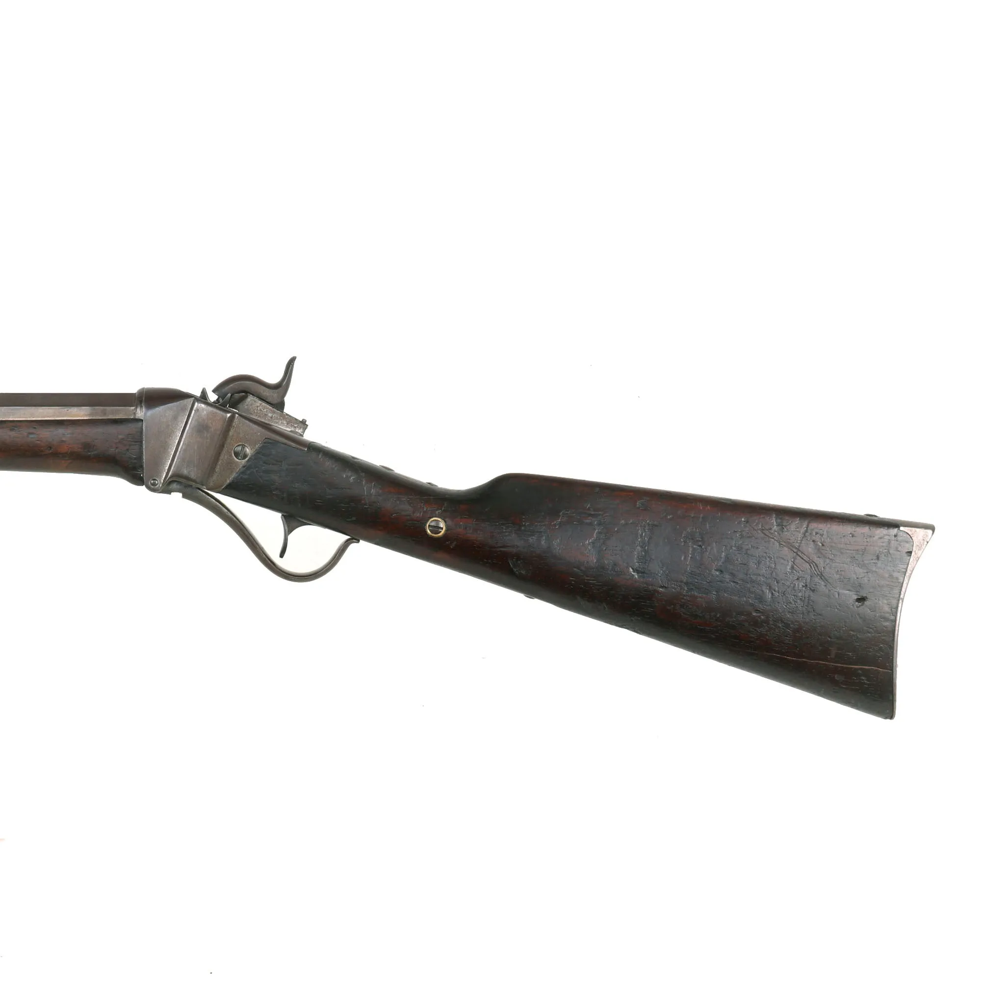 Original Rare U.S. Sharps Slant Breech Model 1852 Sporting Rifle with Heavy .40cal Octagon Barrel Serial 3190 - Only ≈600 Made