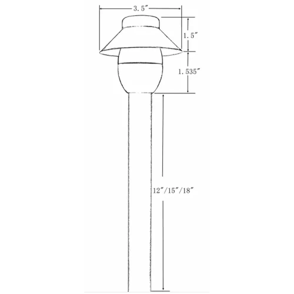 PLB01 12V G4 Snub Low Voltage Heavy Duty Cast Brass Outdoor LED Path Light
