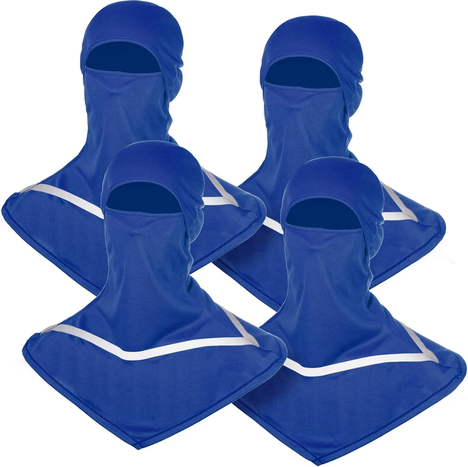 Seematn 4 Pcs Balaclava Sun Men Face Mask UV Protection with Reflective Strip for Construction Work Neck Covers Summer