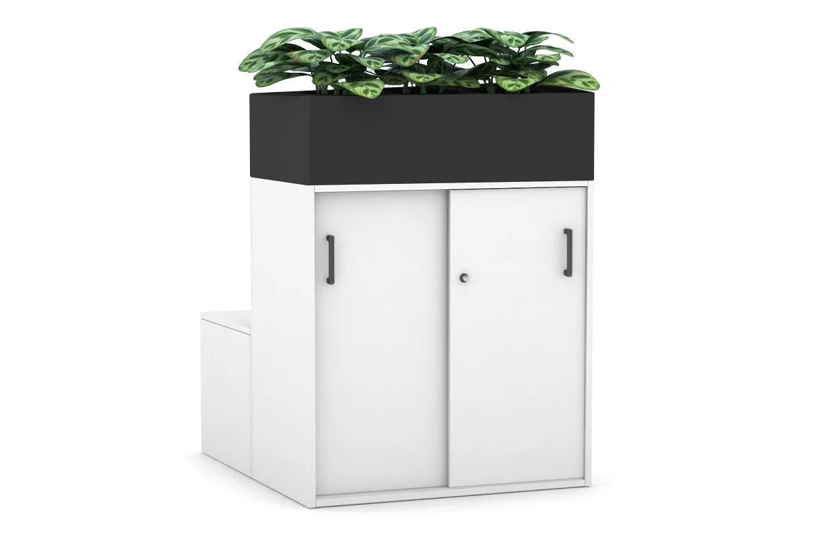 Uniform 4 Door Booth Seat   Planter Box [Black Handle]