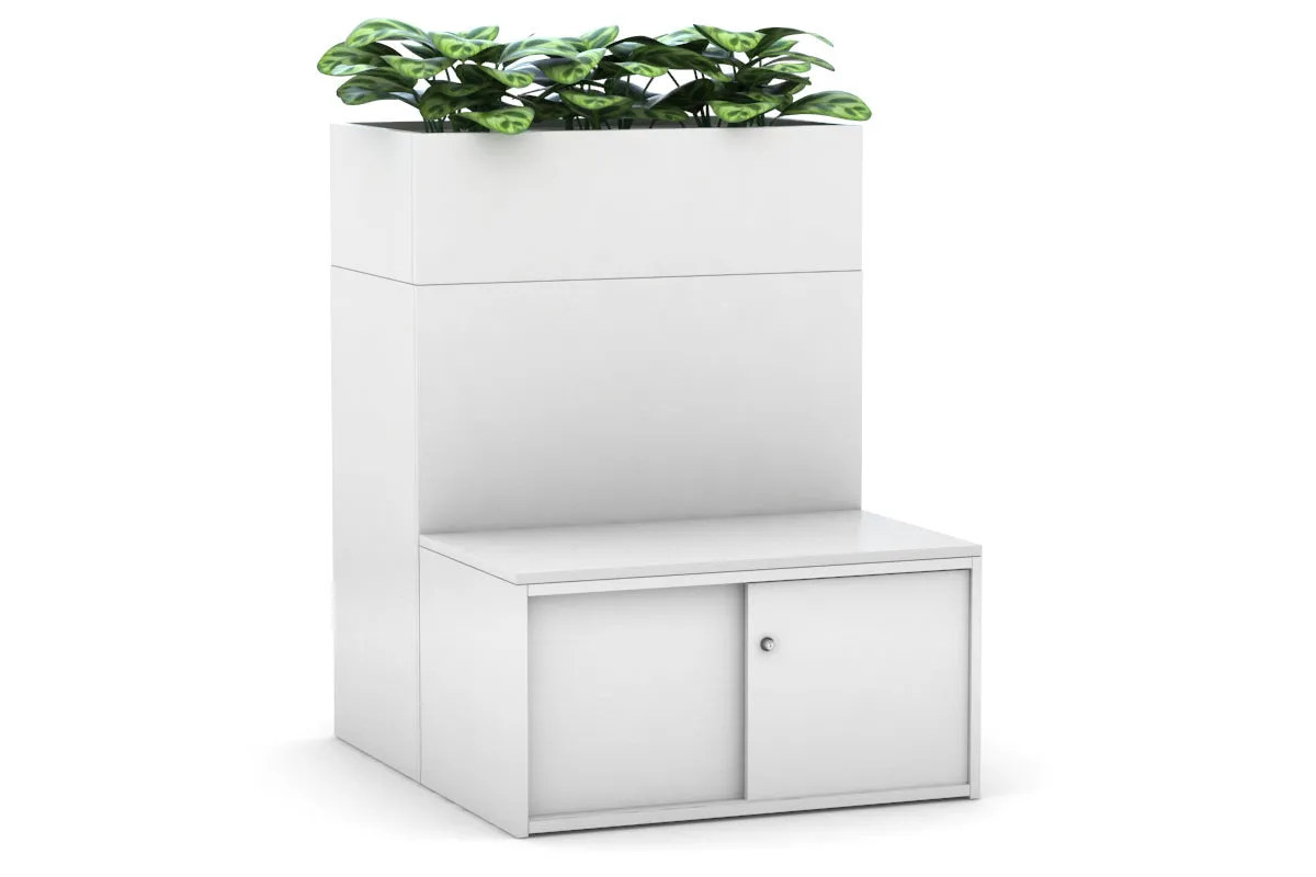 Uniform 4 Door Booth Seat   Planter Box [White Handle]