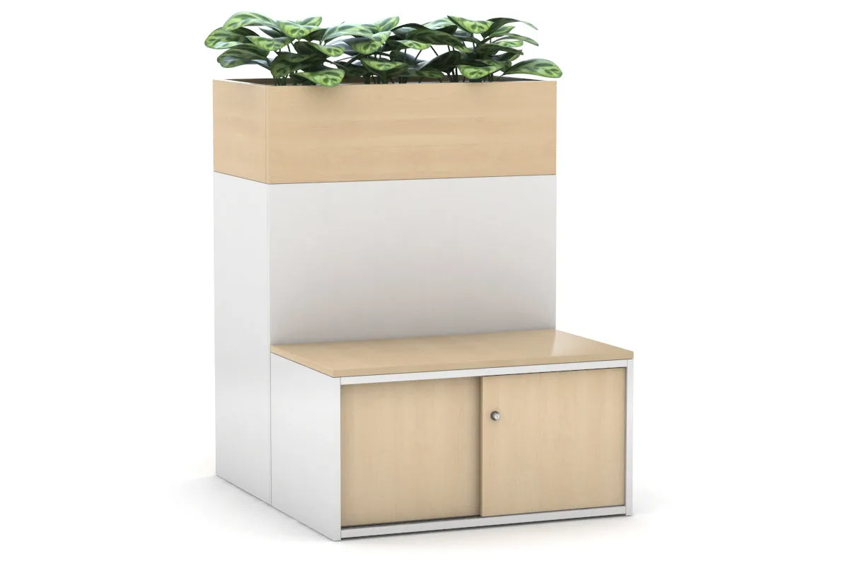 Uniform 4 Door Booth Seat   Planter Box [White Handle]