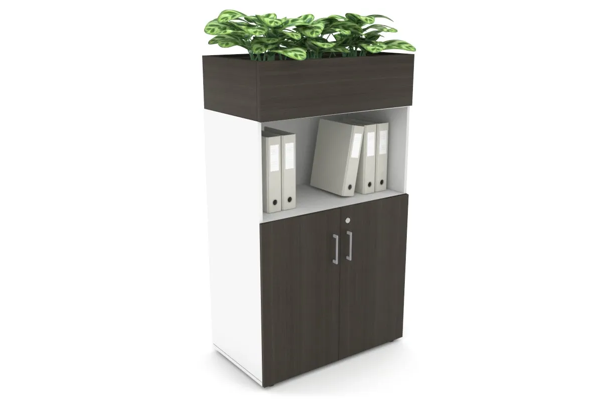 Uniform Medium Storage with Small Doors   Planter Box [800W x 1395H x 428D]