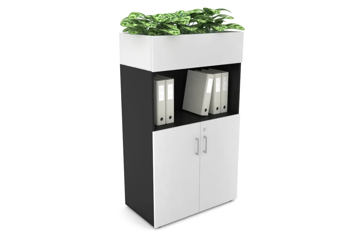 Uniform Medium Storage with Small Doors   Planter Box [800W x 1395H x 428D]